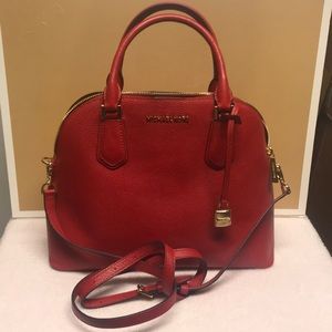 🦚Michael Kors Large Dome Scarlet satchel New 🏷🦚